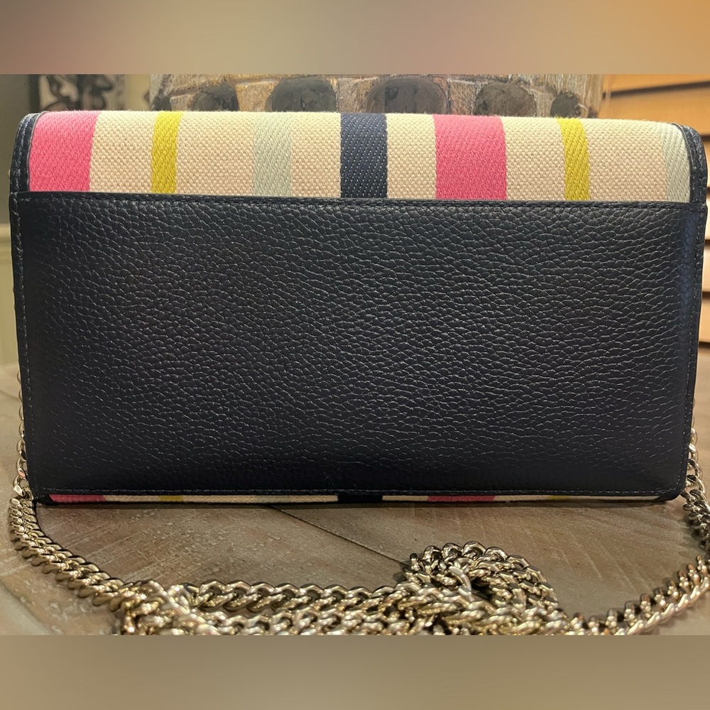 Kate Spade Roulette Breezy Stripe Chain Clutch - Picture 10 of 13